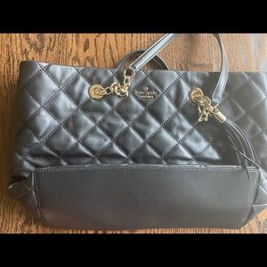 Kate Spade pleated black tote